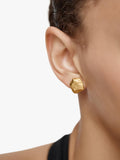 Monica Vinader Fragment large stud earrings gold - British product