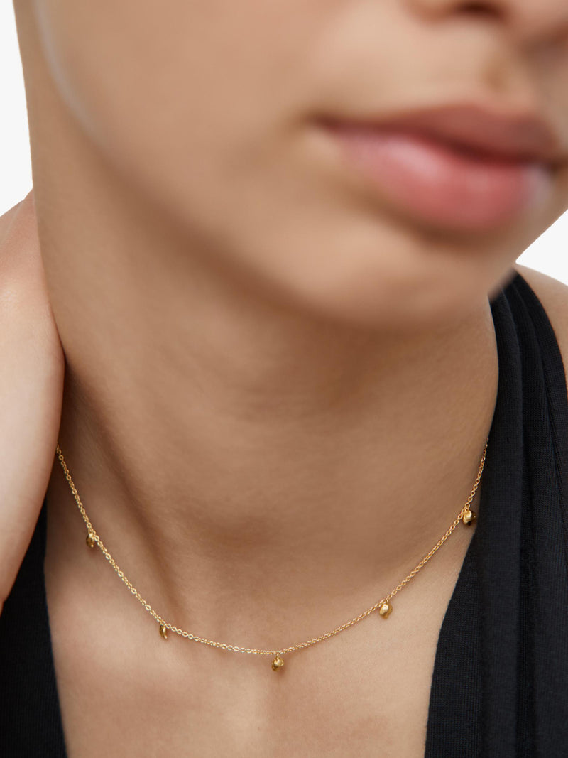 Monica Vinader Fragment Station gold necklace - British product