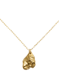 Monica Vinader textured gold pendant necklace, imported from the UK