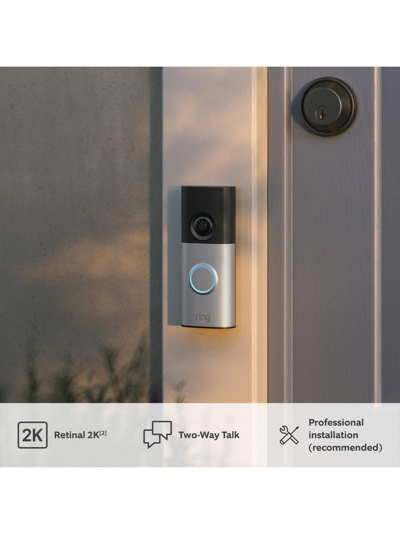 Ring Video Doorbell Plus 2nd Gen nickel silver (British brand)