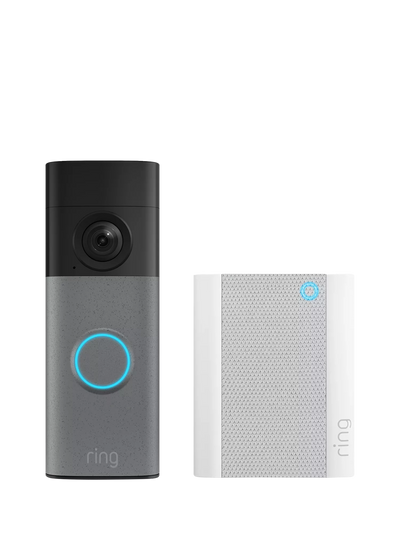 John Lewis Ring Battery Video Doorbell (2nd Generation) with Chime (2nd Generation) Speckled Grey- Buy online at McGrocer