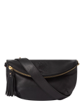 OSPREY LONDON Luxe Leather Milano Sling Bag, Black