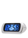 Acctim Auric digital alarm clock in silver - British product