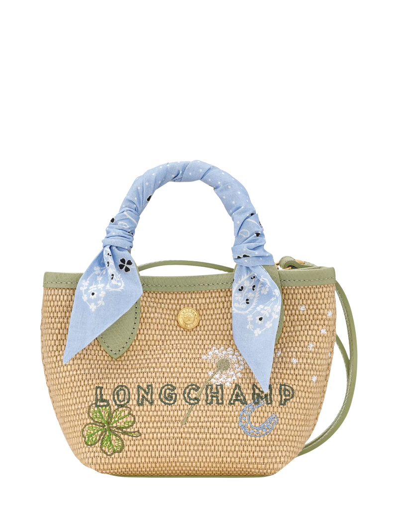 Longchamp Le Panier Pliage basket bag almond green, UK version