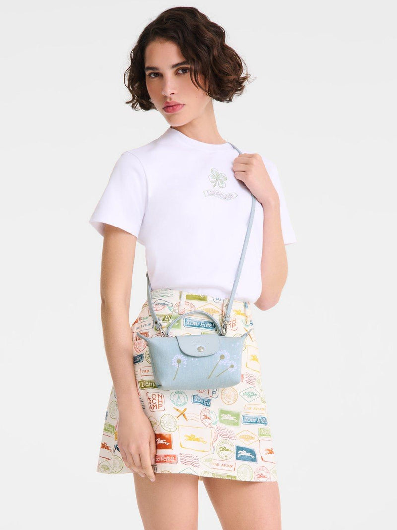 Longchamp Le Pliage XS pouch sky blue - British product