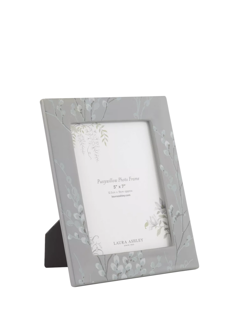 Laura Ashley pussy willow photo frame 5x7 grey (British brand)