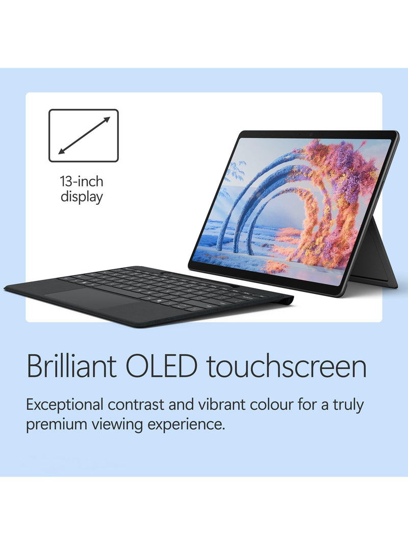 Microsoft Surface Pro 13 laptop with keyboard black, UK version