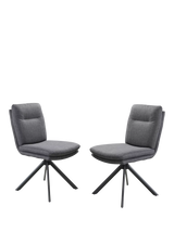John Lewis KETTLER Joey Side Dining Swivel Chair, Grey, Set of 2- Buy online at McGrocer