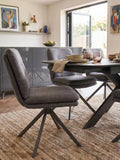 KETTLER swivel dining chair set of 2 grey (British brand)