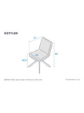 KETTLER swivel dining chair set of 2 grey (British brand)