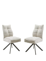 John Lewis KETTLER Rachel Swivel Dining Chair, Set of 2, Sand- Buy online at McGrocer
