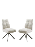 KETTLER Rachel swivel dining chair set of 2 in sand, imported from the UK
