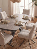 KETTLER Rachel swivel dining chair set of 2 in sand, imported from the UK