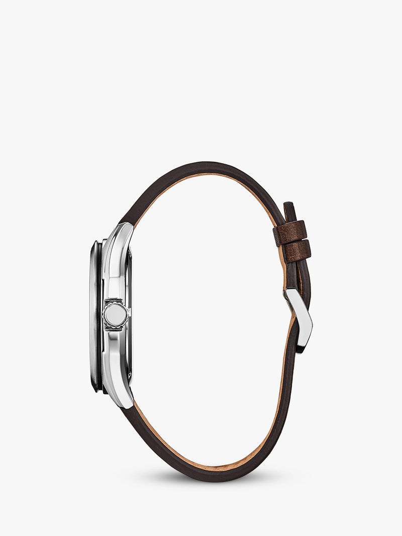 Citizen Terra Force men's watch brown leather strap (British brand)