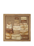 Coach silk scarf Stacked Tabby print Tan (British brand)