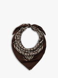 Coach textured signature silk scarf Maple (British brand)