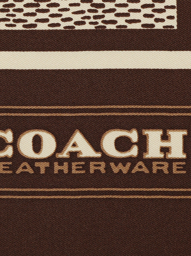 Coach textured signature silk scarf Maple (British brand)