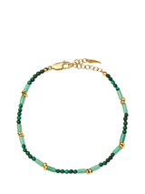 John Lewis Missoma Beaded Malachite Bracelet Gold/Green 18.5cm- Buy online at McGrocer