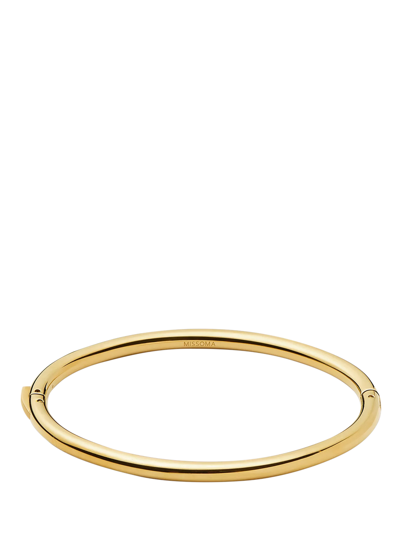 Missoma classic round hinged bangle gold, UK version