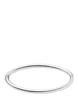John Lewis Missoma Classic Round Hinged Bangle, Silver- Buy online at McGrocer