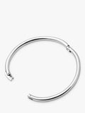 Missoma silver round hinged bangle 4.7x6cm - British product