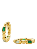 Missoma hoop earrings with green onyx 1.8cm, imported from the UK