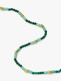 Missoma beaded choker necklace gold and green 42cm - British product