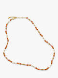 Missoma beaded gemstone necklace gold orange 45cm (British brand)