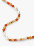 Missoma beaded gemstone necklace gold orange 45cm (British brand)