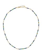 John Lewis Missoma Beaded Gemstone Necklace Gold/Multi 45cm- Buy online at McGrocer