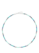 John Lewis Missoma Beaded Gemstone Choker Necklace, Silver/Blue- Buy online at McGrocer