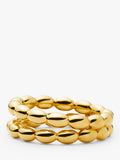 Missoma Molten Olive double band stacking ring in gold, imported from the UK