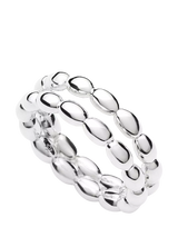 John Lewis Missoma Molten Olive Double Band Stacking Ring, Silver- Buy online at McGrocer