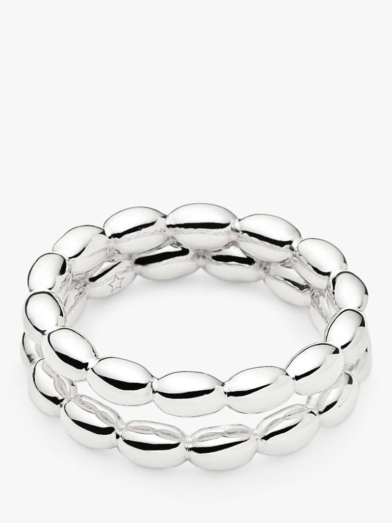 Missoma silver double band stacking ring, imported from the UK