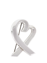 John Lewis Tiffany & Co. Paloma Picasso Loving Heart Sterling Silver Brooch- Buy online at McGrocer