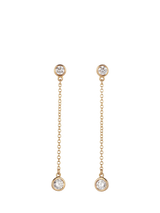 John Lewis Tiffany & Co. Elsa Peretti Diamond by the Yard 18ct Yellow Gold Drop Earrings- Buy online at McGrocer
