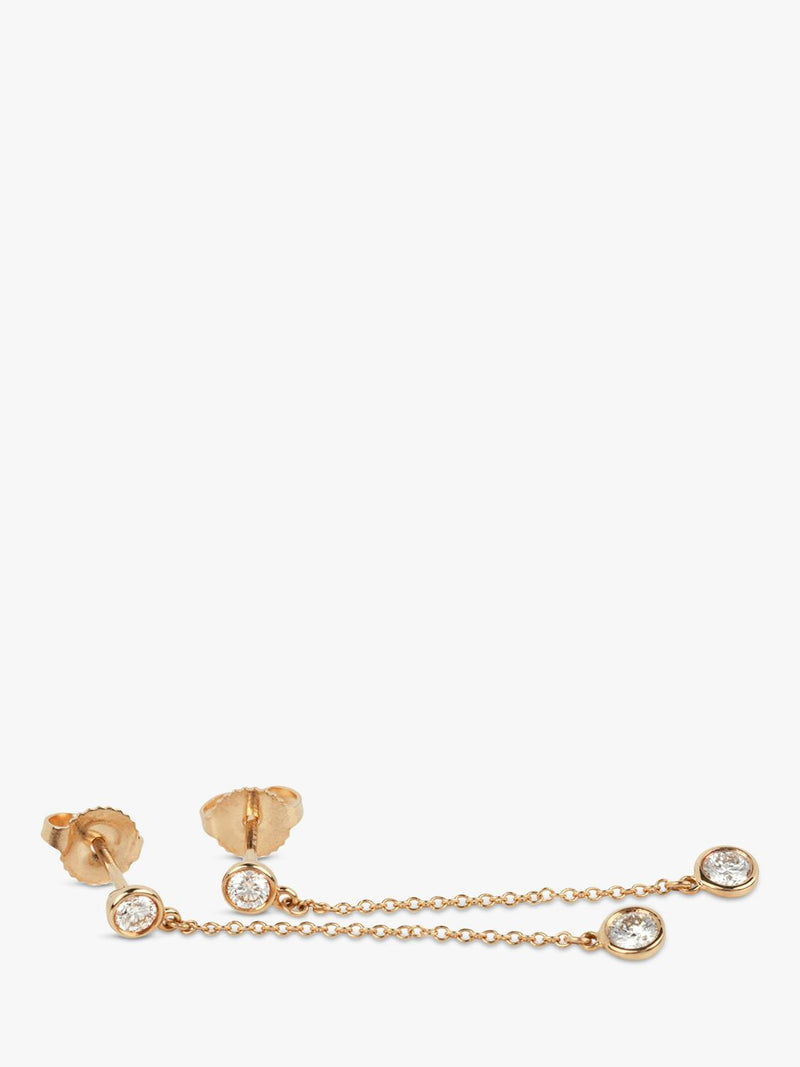 Tiffany & Co Elsa Peretti diamond drop earrings, 18ct yellow gold, UK version