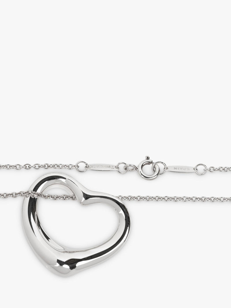 Tiffany & Co. sterling silver open heart necklace 46cm, imported from the UK