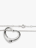 Tiffany & Co. sterling silver open heart necklace 46cm, imported from the UK