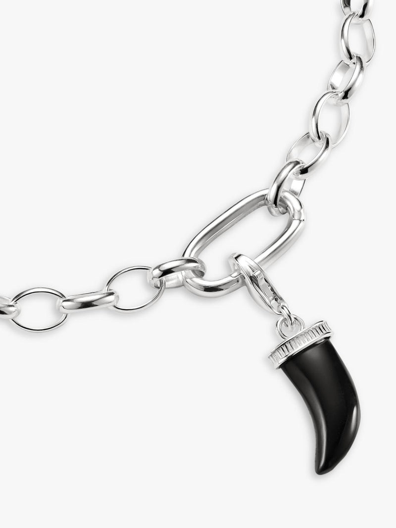 THOMAS SABO tooth obsidian pendant charm 28mm (British brand)
