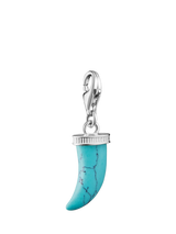 John Lewis THOMAS SABO Tooth Pendant Charm Silver/Turquoise- Buy online at McGrocer