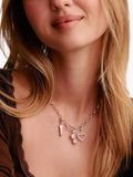 Thomas Sabo lip gloss pendant charm pink enamel silver, UK version