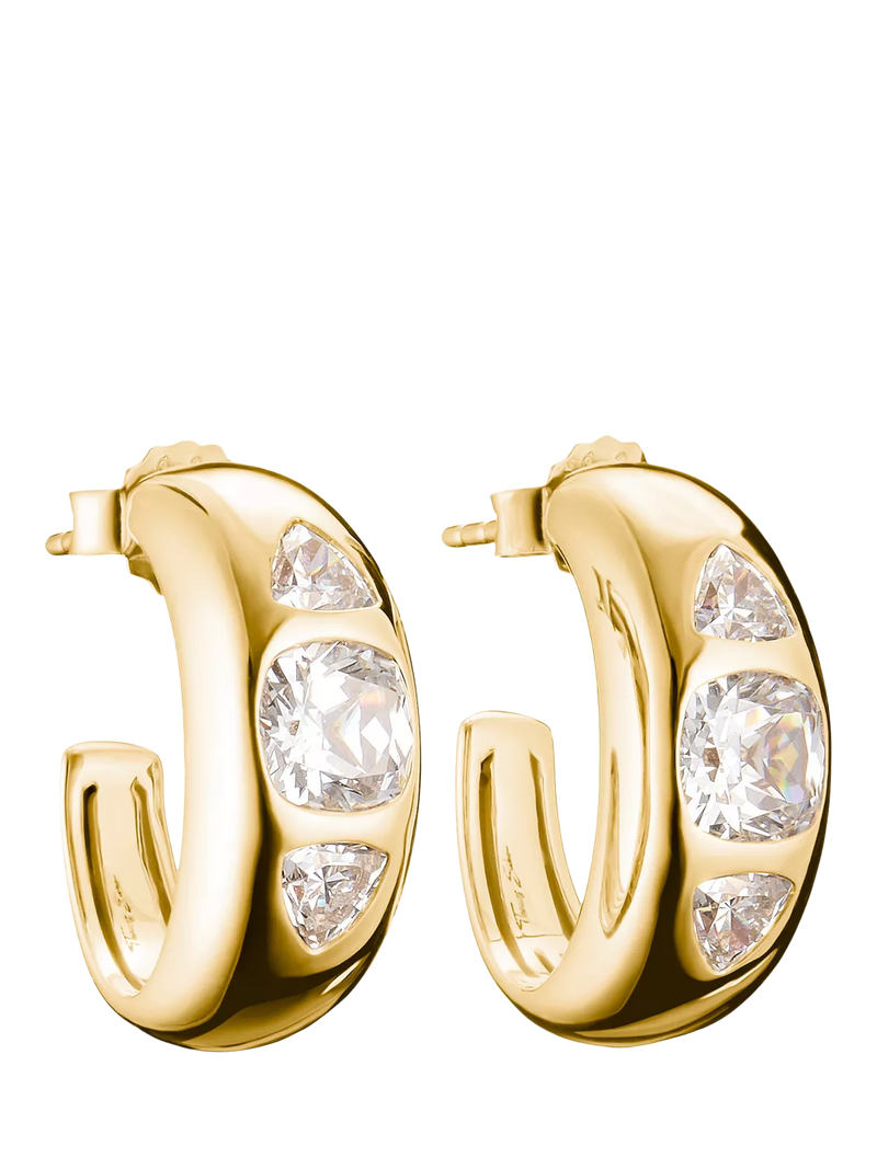 THOMAS SABO gold-plated hoop earrings, H20mm (British brand)