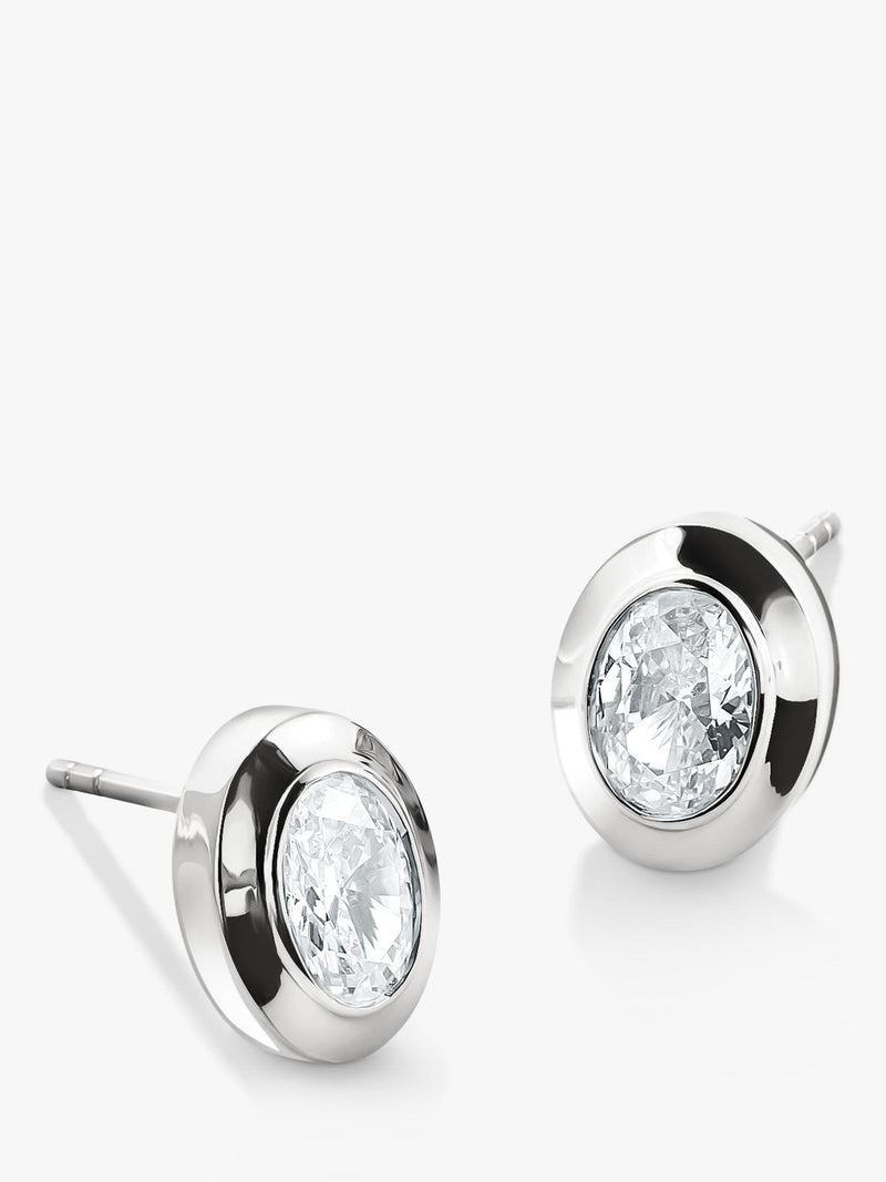 THOMAS SABO oval stud earrings in silver with zirconia - British product