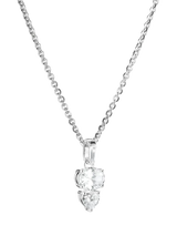 John Lewis THOMAS SABO Oval and Heart Zirconia Necklace Silver- Buy online at McGrocer