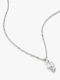 THOMAS SABO oval and heart zirconia necklace silver, UK version