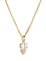 John Lewis THOMAS SABO Oval and Heart Zirconia Necklace Yellow Gold- Buy online at McGrocer