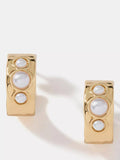 Mint Velvet mini hoop earrings gold, imported from the UK