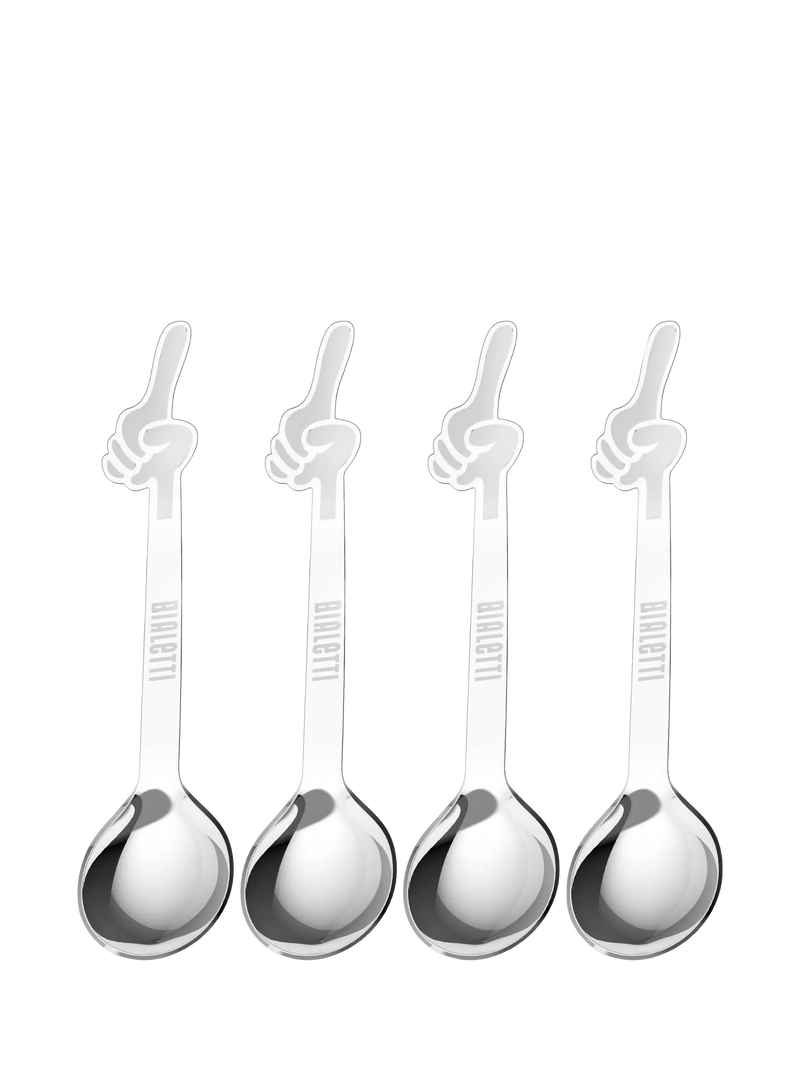 Bialetti coffee spoons set of 4 stainless steel, imported from the UK