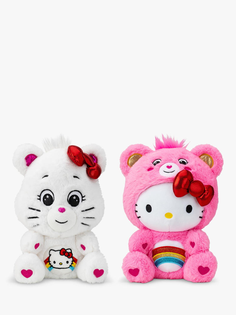 Care Bears Hello Kitty and Cheer Bear plush duo 25cm, UK version